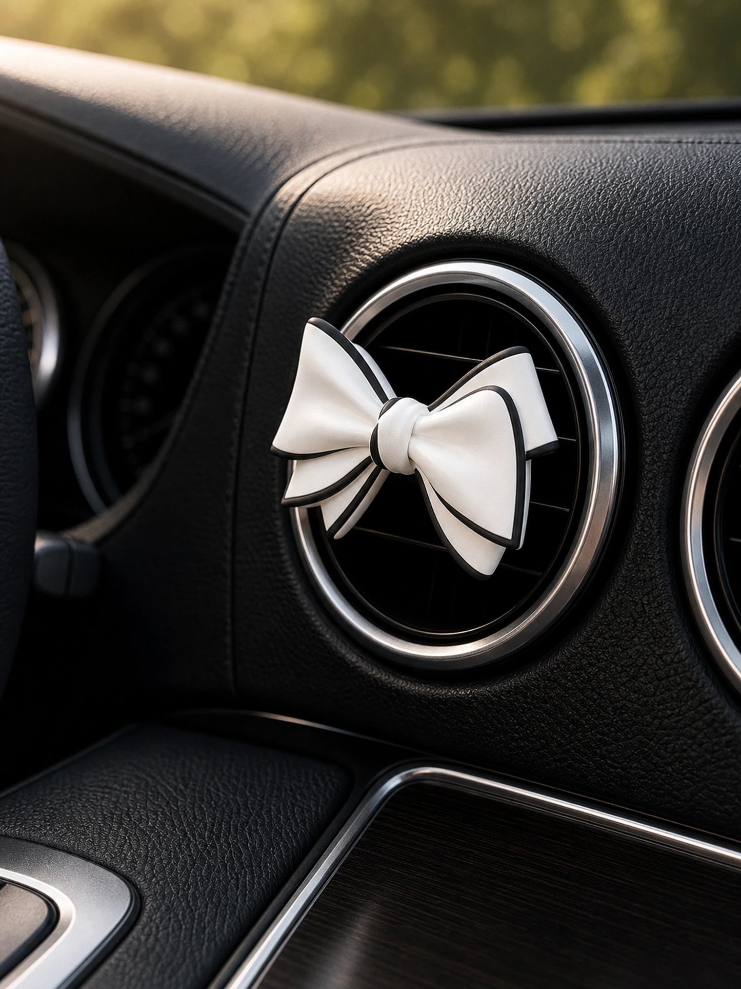 Ribbon Bow & Rose Car Vent Diffuser - clean main product image