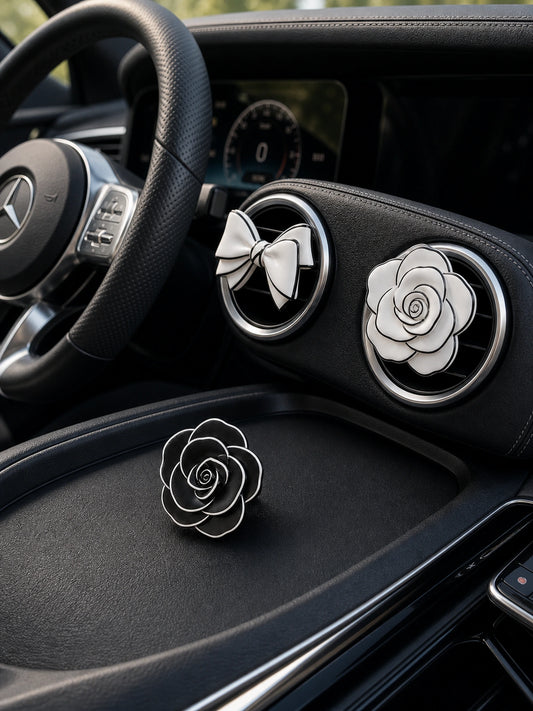 Ribbon Bow & Rose Car Vent Diffuser - selected style collection image