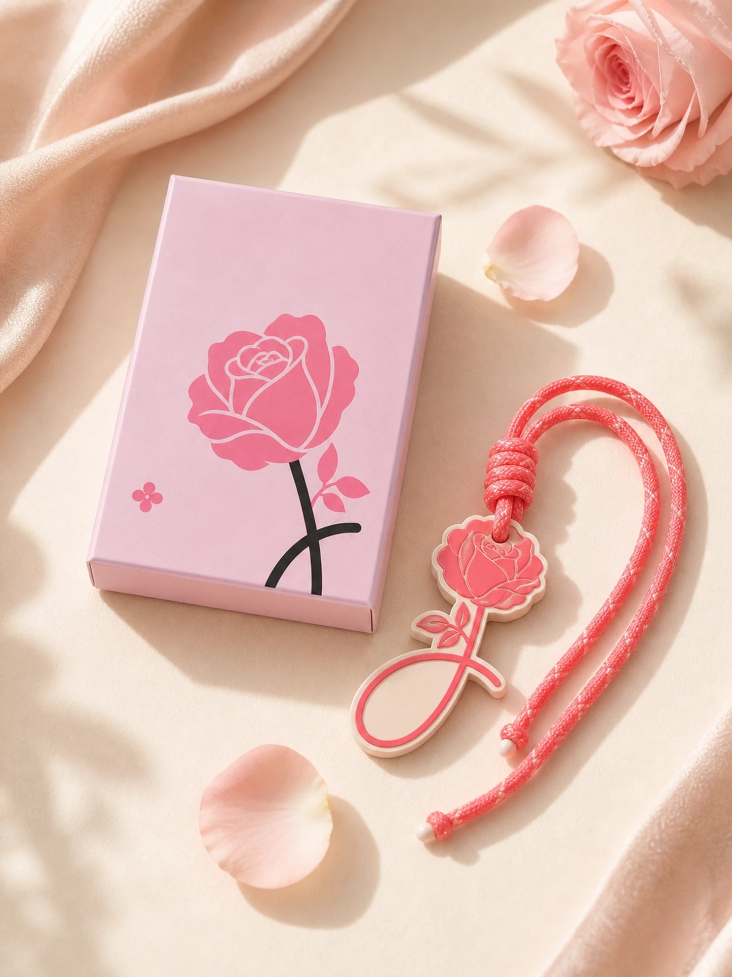 A Bouquet of Rose pink rose gypsum hanging diffuser charm