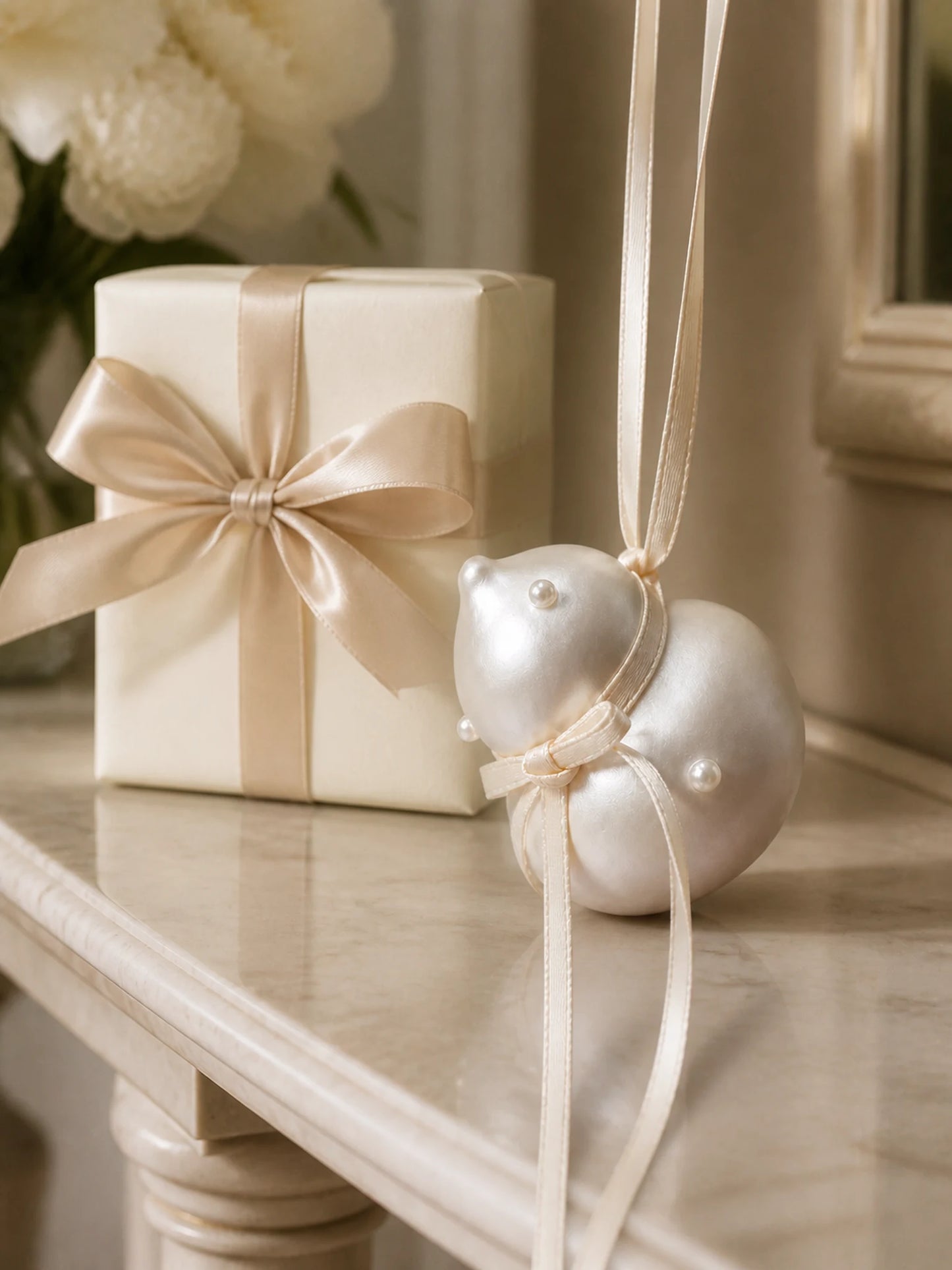 Pearl Gourd Hanging Car Charm in a refined gift moment