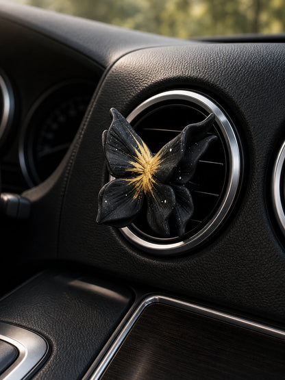 Noir Butterfly & Camellia Car Vent Diffuser - clean main product image
