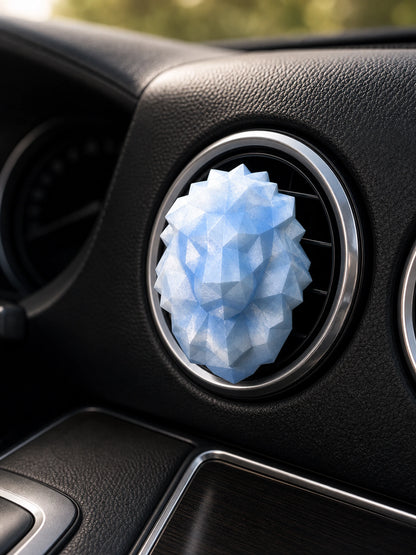 Faceted Lion & Heart Car Vent Diffuser - clean main product image