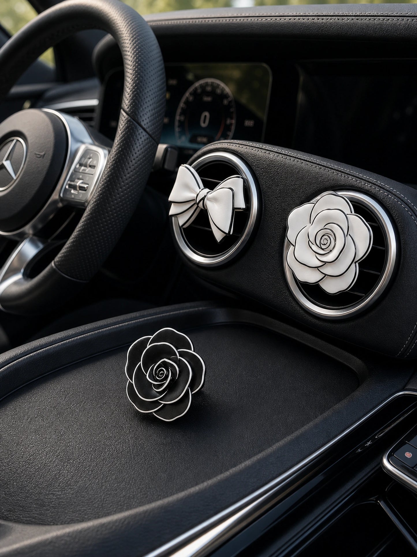 Ribbon Bow & Rose Car Vent Diffuser - selected style collection image