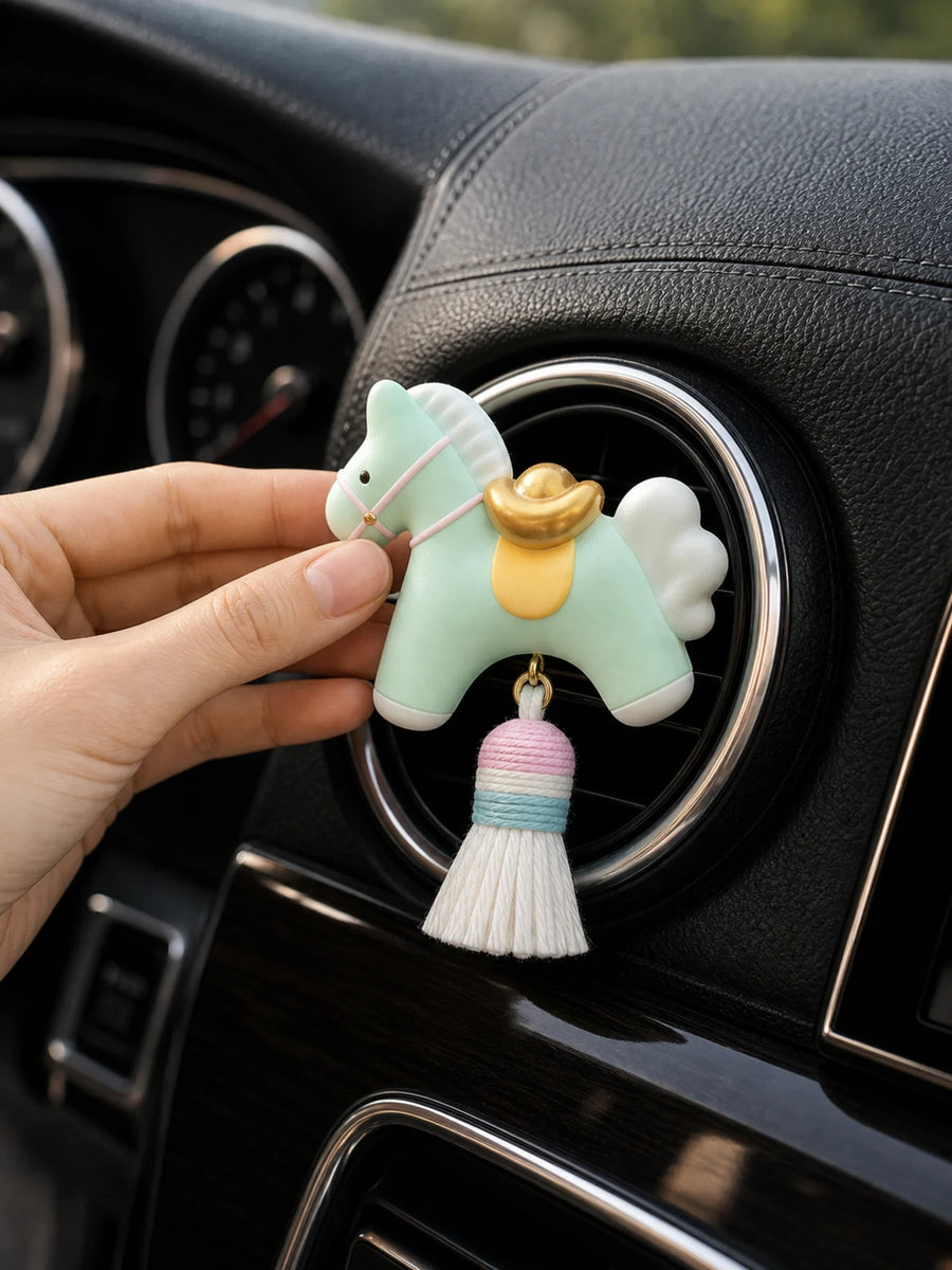 Lucky Horse Car Vent Diffuser - use scene guide image