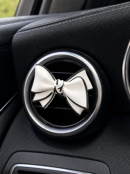 Ribbon Bow & Rose Car Vent Diffuser - surface and finish detail image