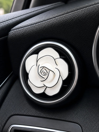 Ribbon Bow & Rose Car Vent Diffuser - clip or hanging detail image