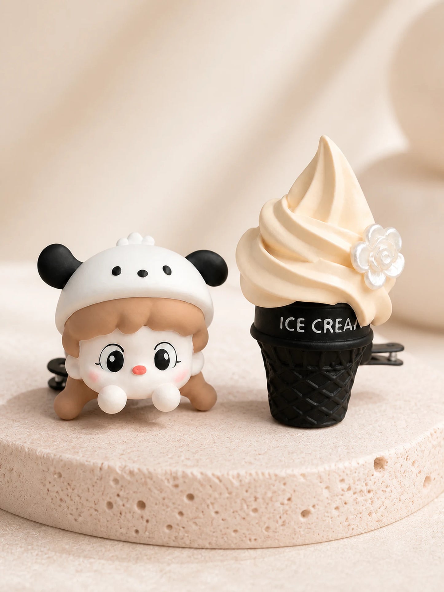Cream Cap Girl and Vanilla Cone car vent charm style lineup