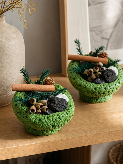Emerald Forest Stone Decor styled in a warm interior