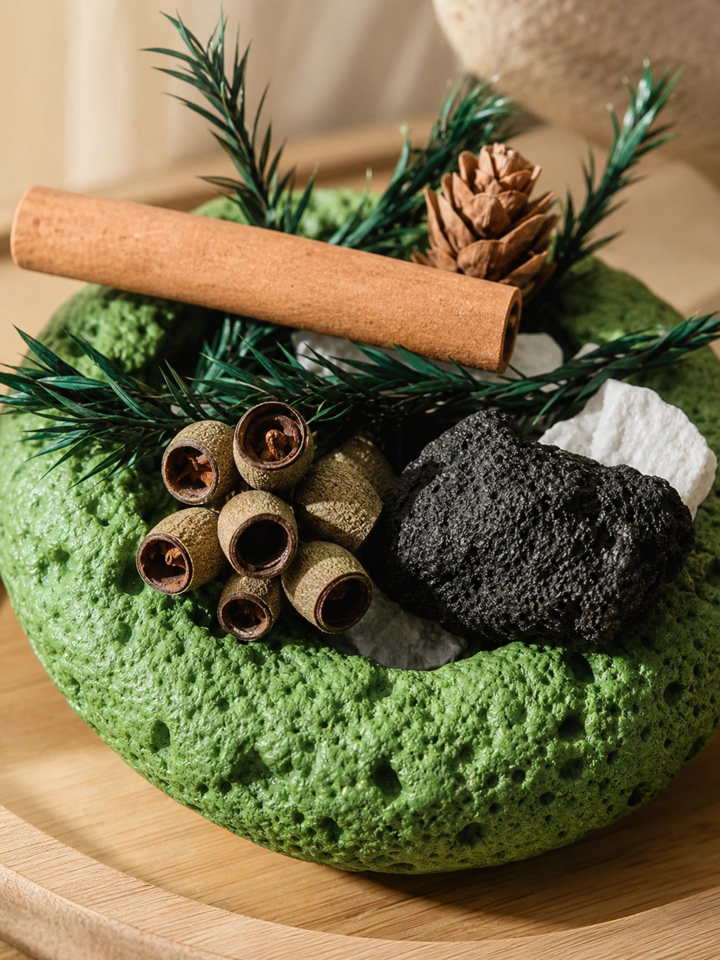 Emerald Forest Stone Decor woodland texture detail