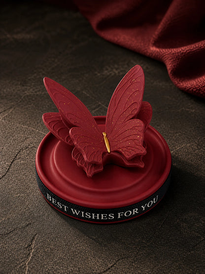 Burgundy Butterfly Dashboard Ornament style presentation