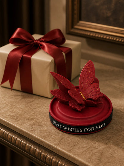 Burgundy Butterfly Dashboard Ornament in a refined gift moment