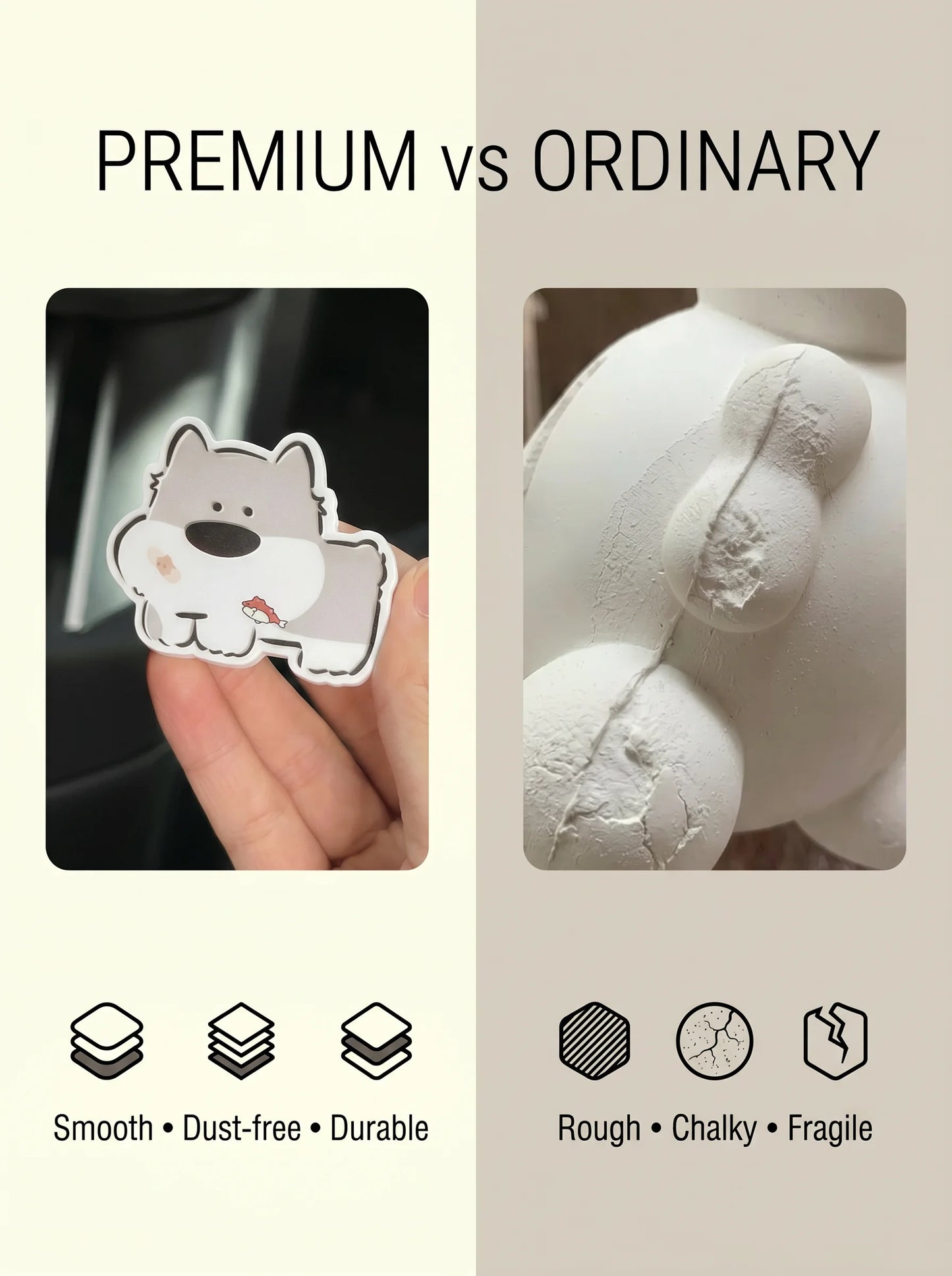 Line Art Puppy Car Vent Diffuser - Pet Friendly Gypsum Air Freshener product image by SandartFlow