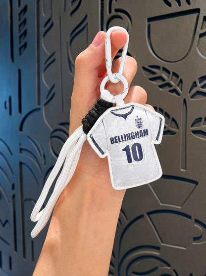 White number 10 jersey style keychain variant