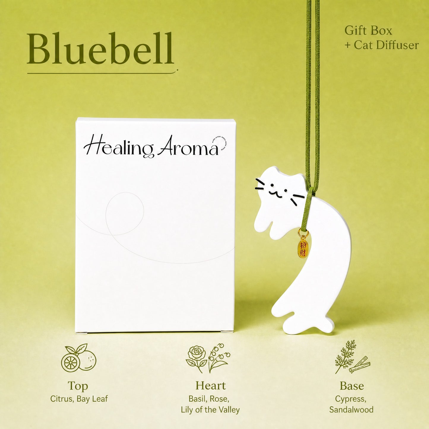 Bluebell scented cat hanging air freshener