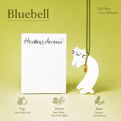 Bluebell scented cat hanging air freshener