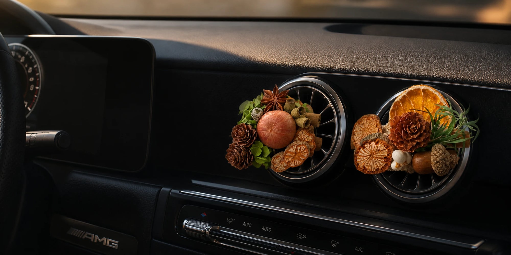 Sandart Flow Botanical Citrus Car Vent Garden brand banner