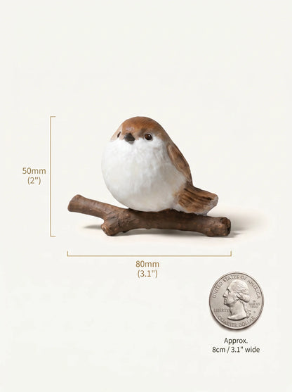 Chubby bird car diffuser size comparison with US quarter coin