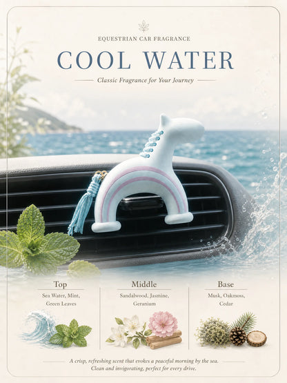 Cool Water scented light blue pony gypsum car diffuser