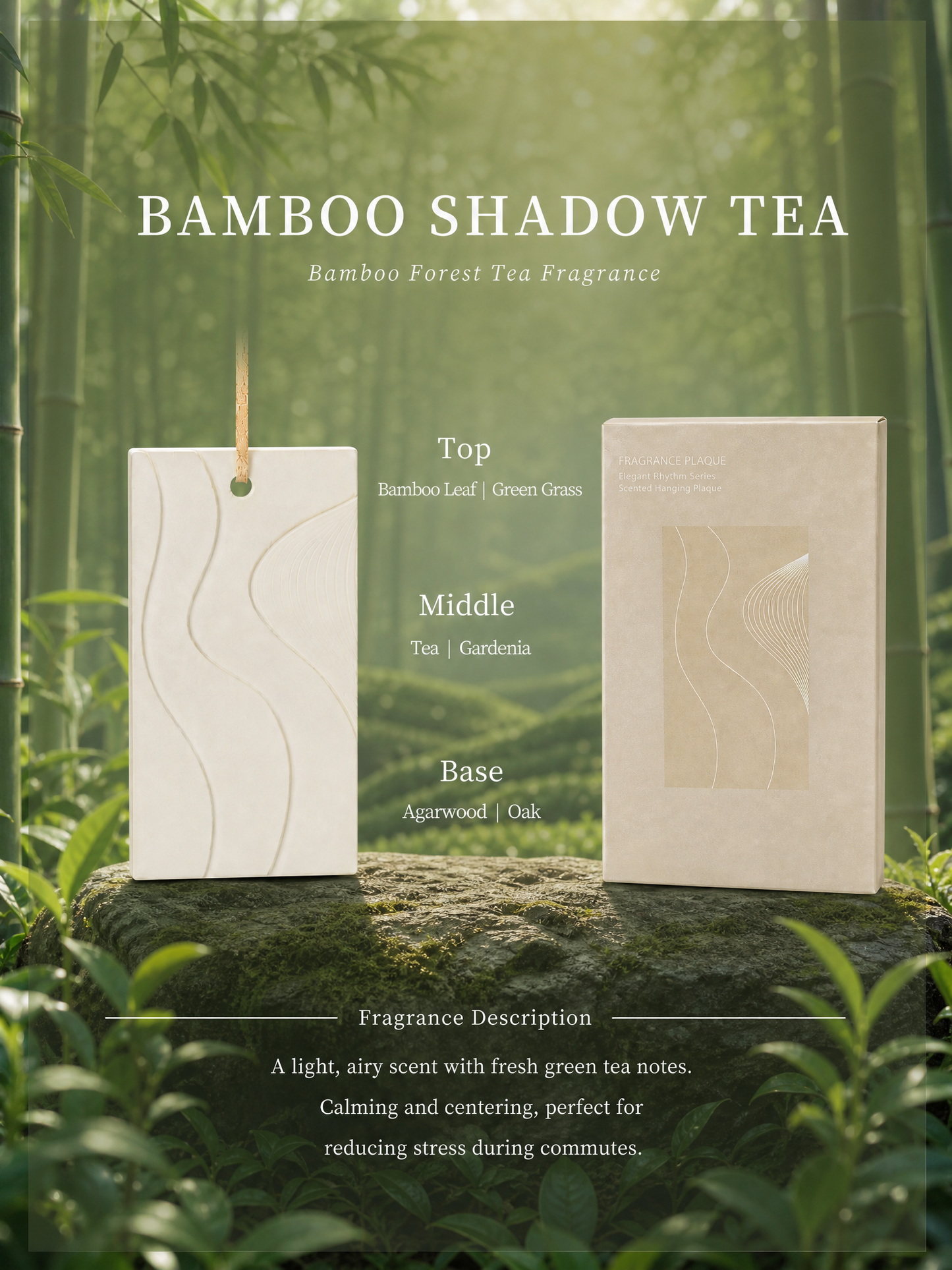 Bamboo Shadow Tea green tea scented natural gypsum diffuser