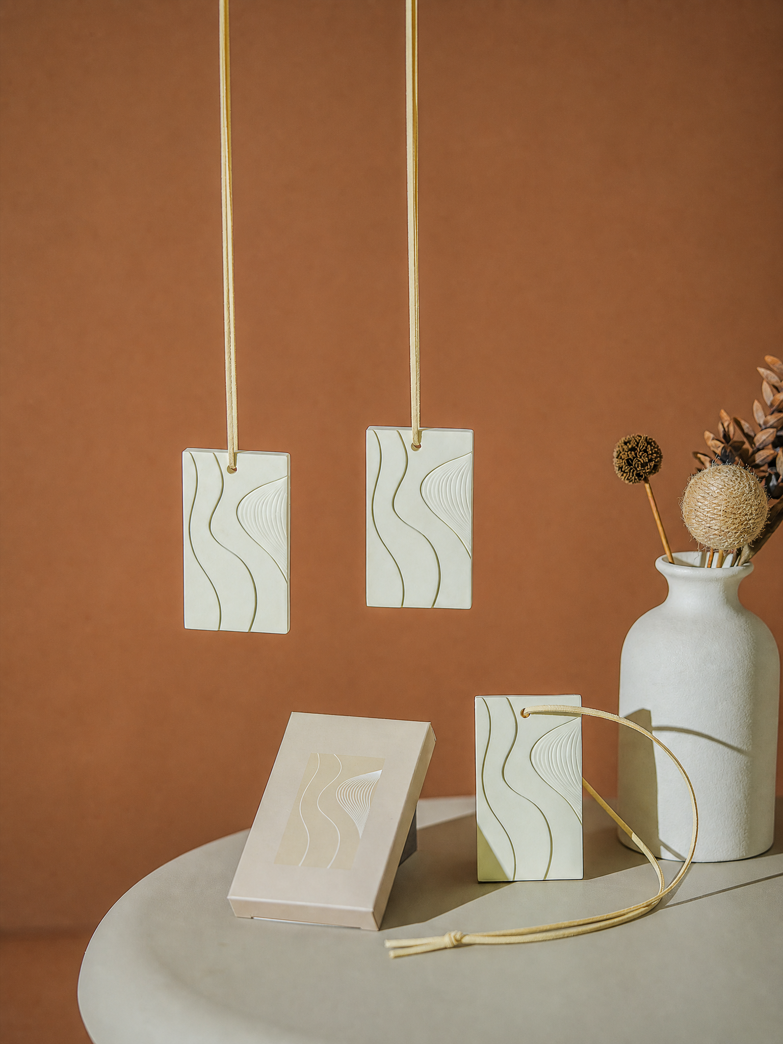 Gypsum diffuser hanging in modern home interior