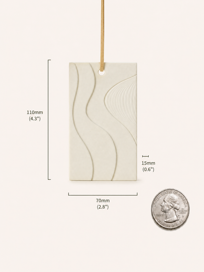 Gypsum diffuser size comparison with US quarter coin