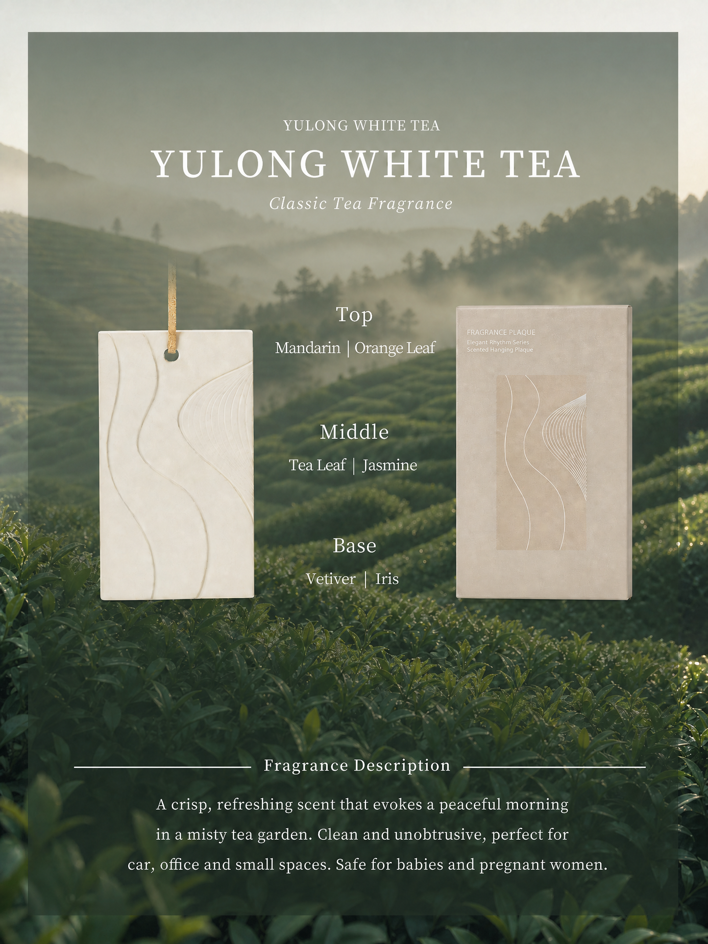 Yulong White Tea fresh clean scented gypsum air freshener