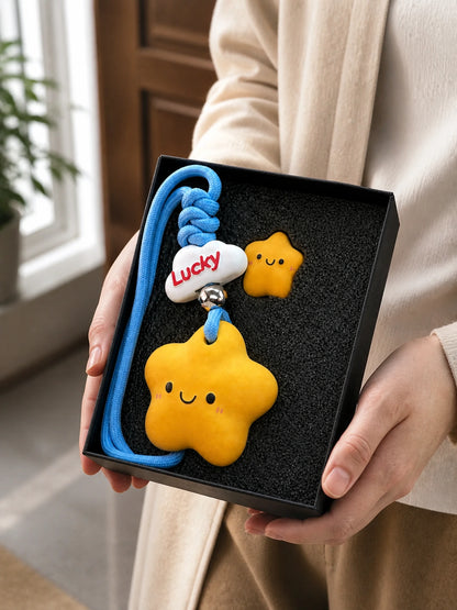 Lucky Star hanging gift box shown at honest hand-held scale