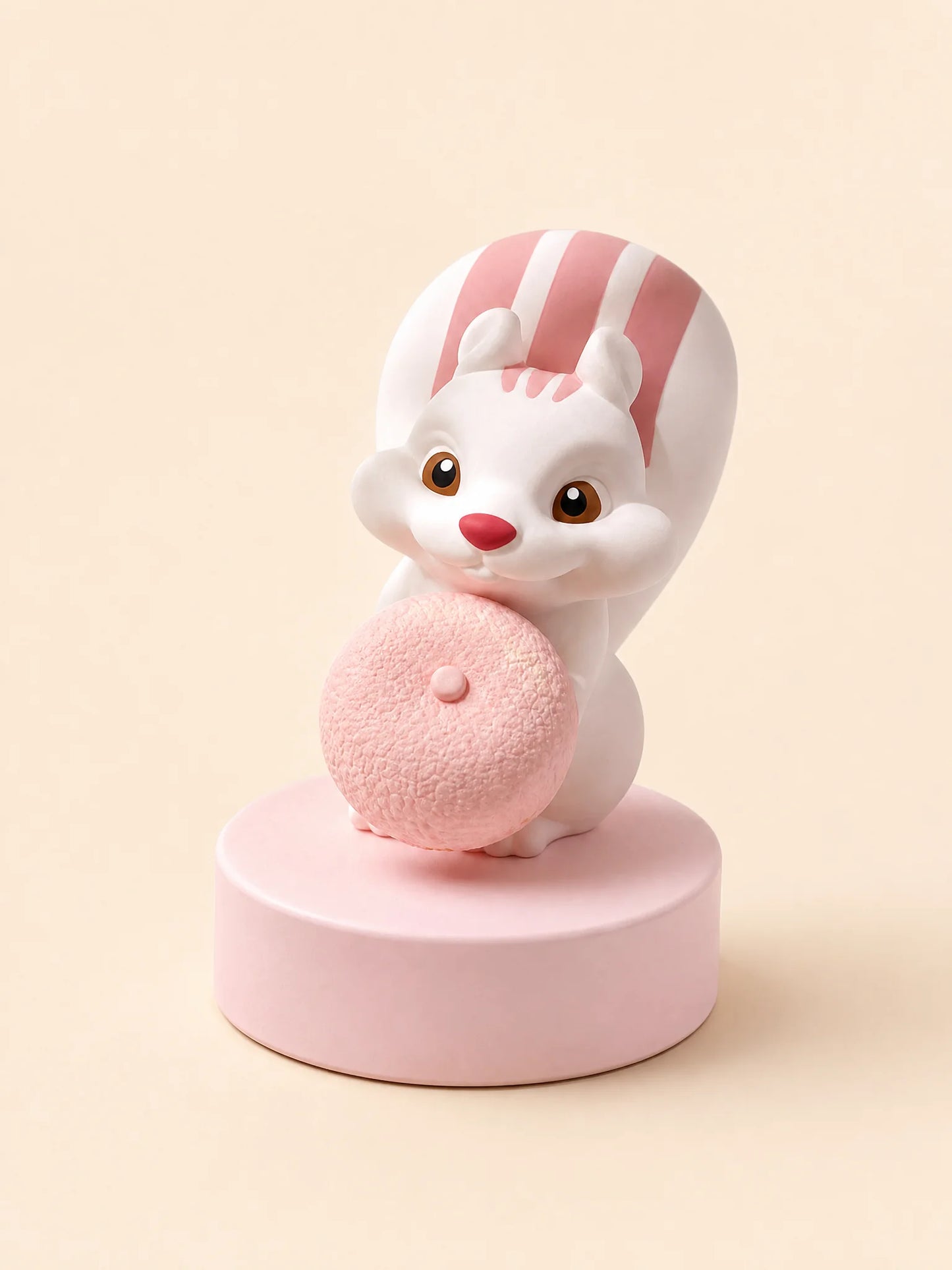 Milk peach color cute squirrel car dashboard diffuser
