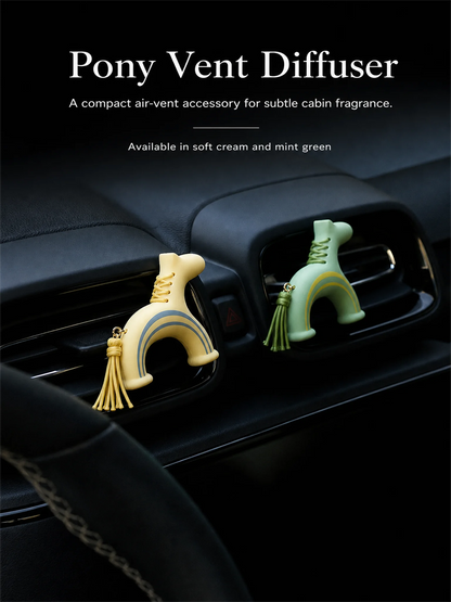 Multiple color pony diffusers on different car vents