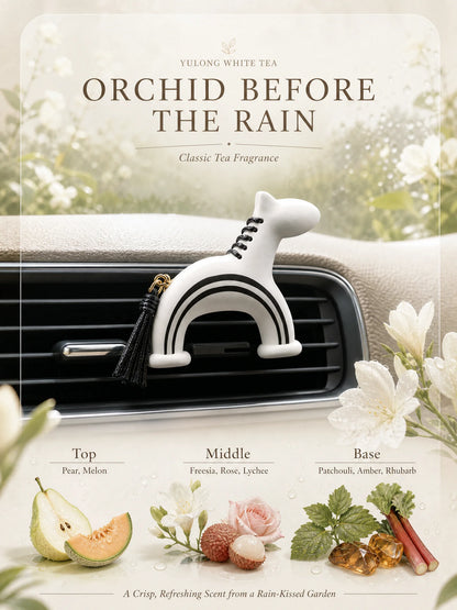 Orchid Before The Rain scented beige pony car diffuser