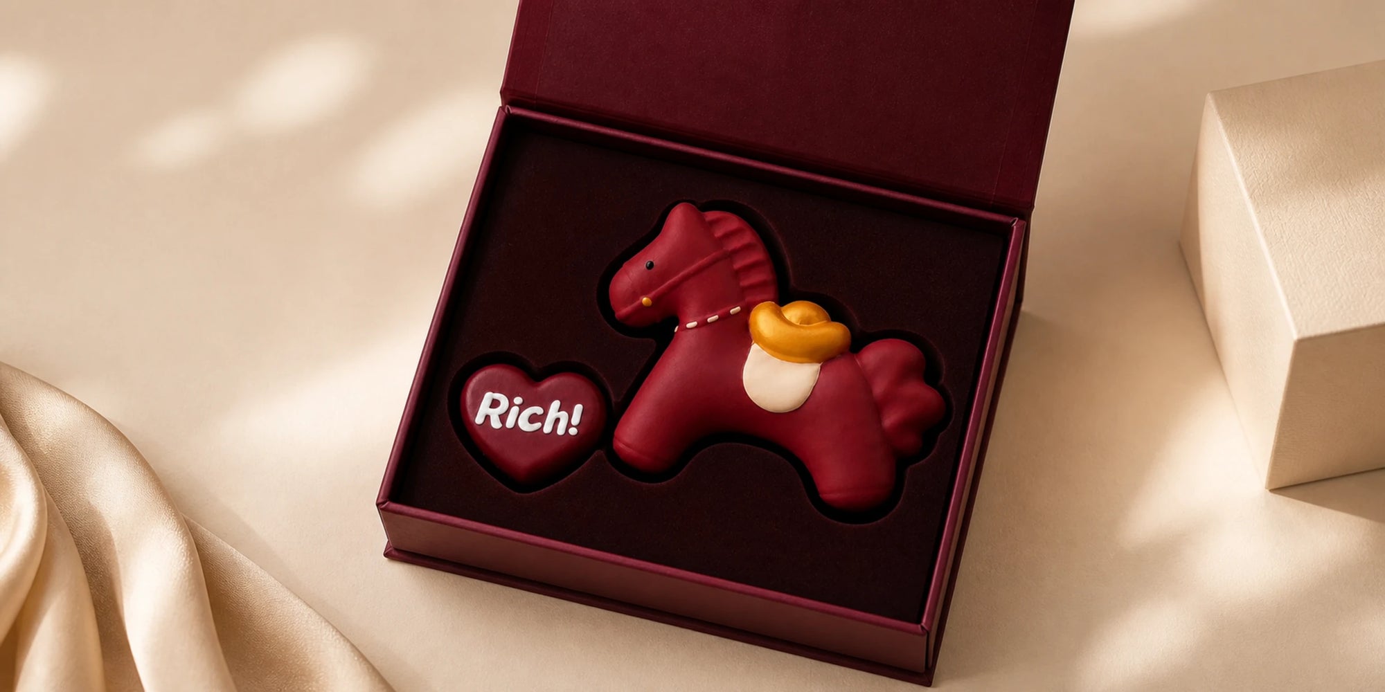 rich heart horse car vent gift set editorial template banner