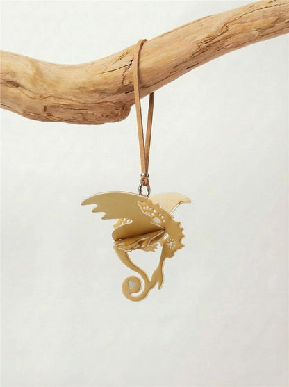 Dragon fragrance charm hanging as decorative car scent