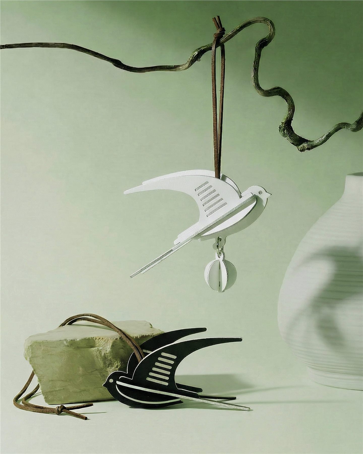 Swallow fragrance charm hanging as decorative small-space scent