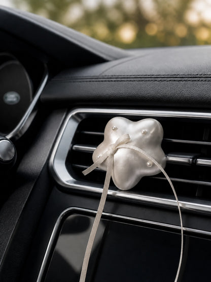 Pearl Wishes car vent ornament styled in an elegant vehicle interior