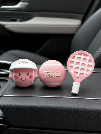 Blush Pink Tennis Club three-piece car vent set