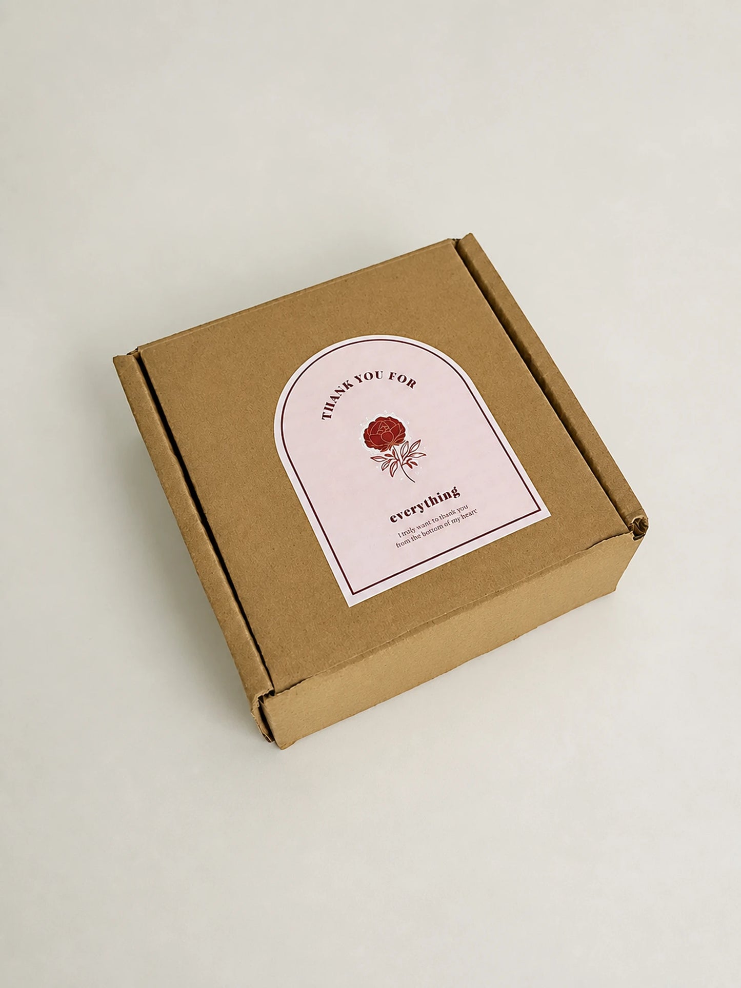 Natural kraft gift box used for the Tennis Club trio