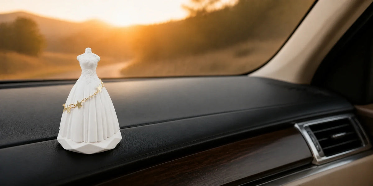 Bridal Silhouette Dashboard Car Ornament wide product-page banner