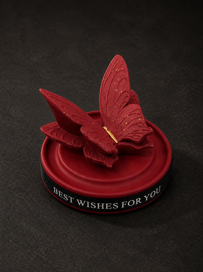 Burgundy Butterfly Dashboard Ornament style
