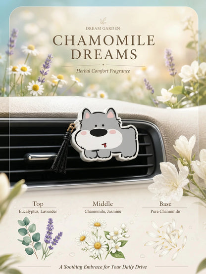 Line Art Puppy Car Vent Diffuser - Refillable Gypsum Air Freshener product image by SandartFlow
