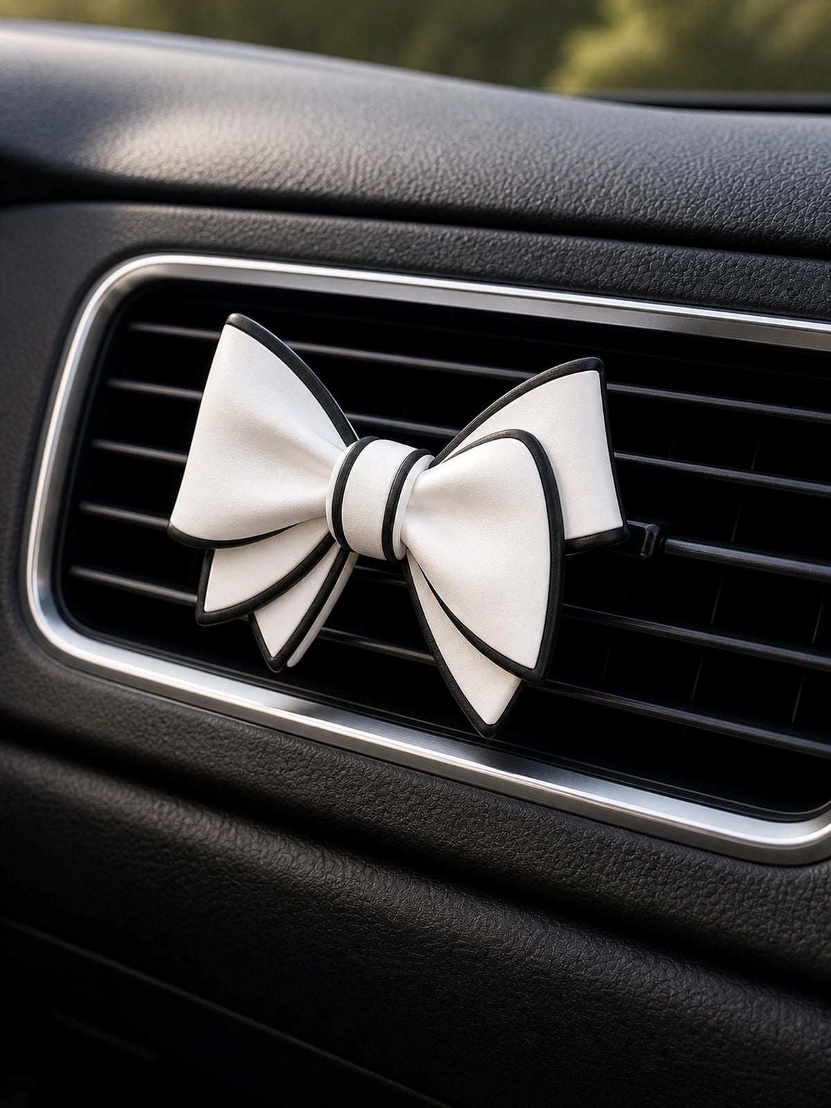 Ribbon Bow & Rose Car Vent Diffuser - premium car interior hero image