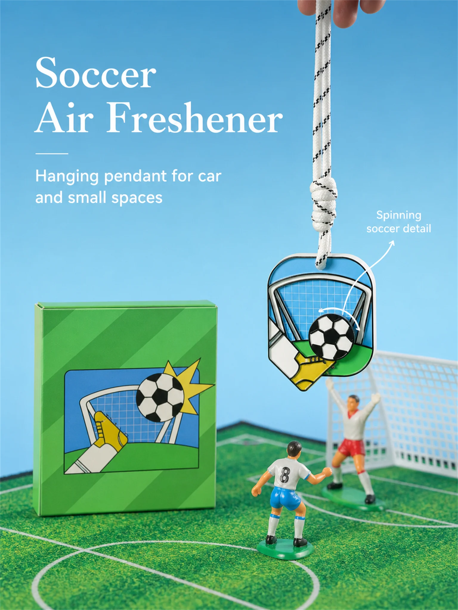 Soccer car air freshener rotating football diffuser by Sandart Flow - image 5