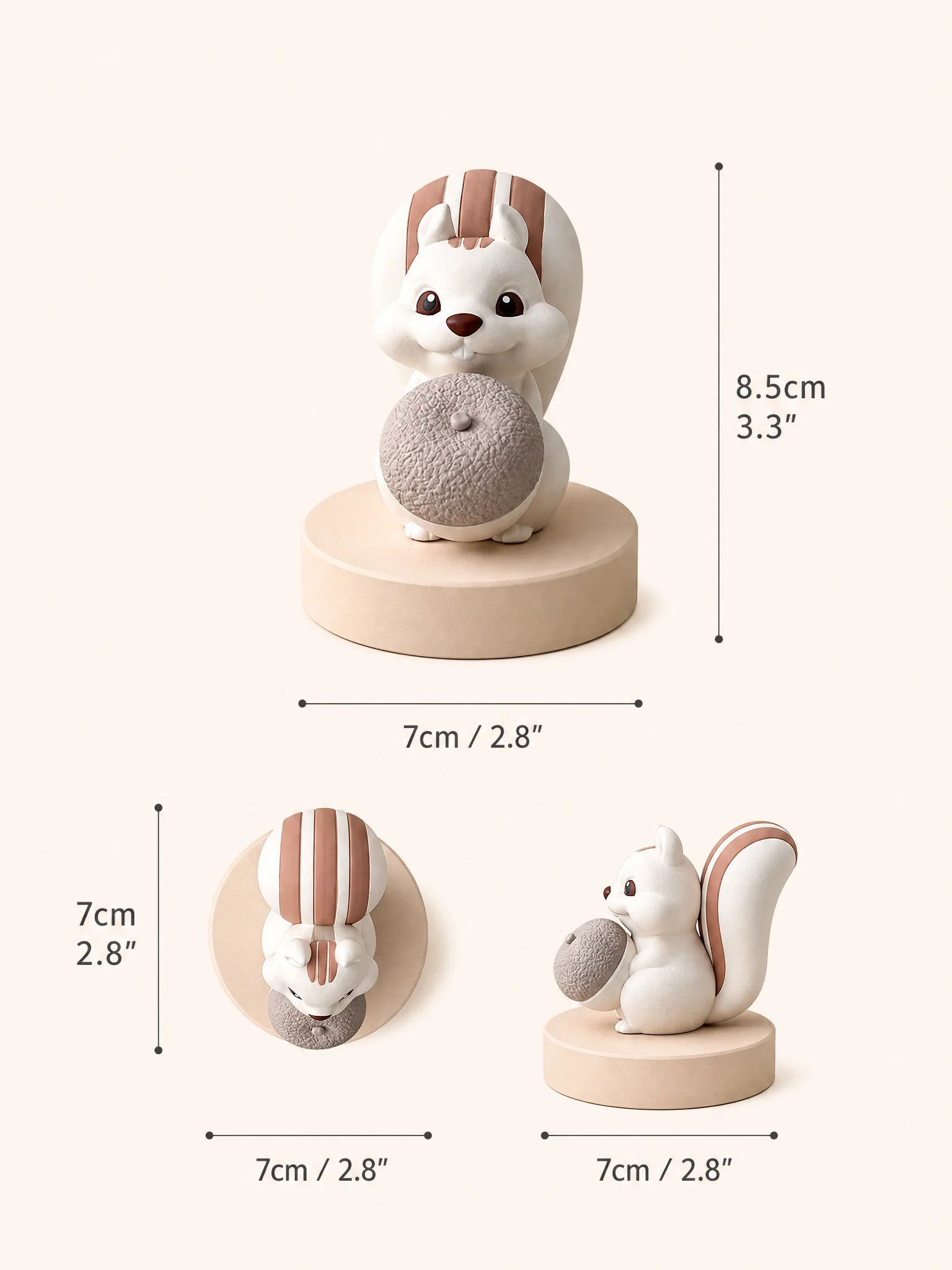 Chubby squirrel diffuser exact dimensions and size chart