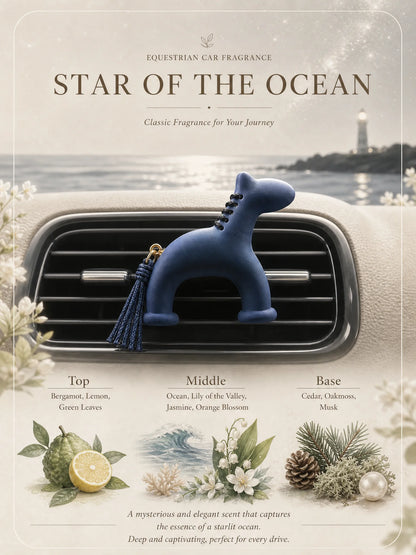 Star Of The Ocean scented dark blue pony car diffuser