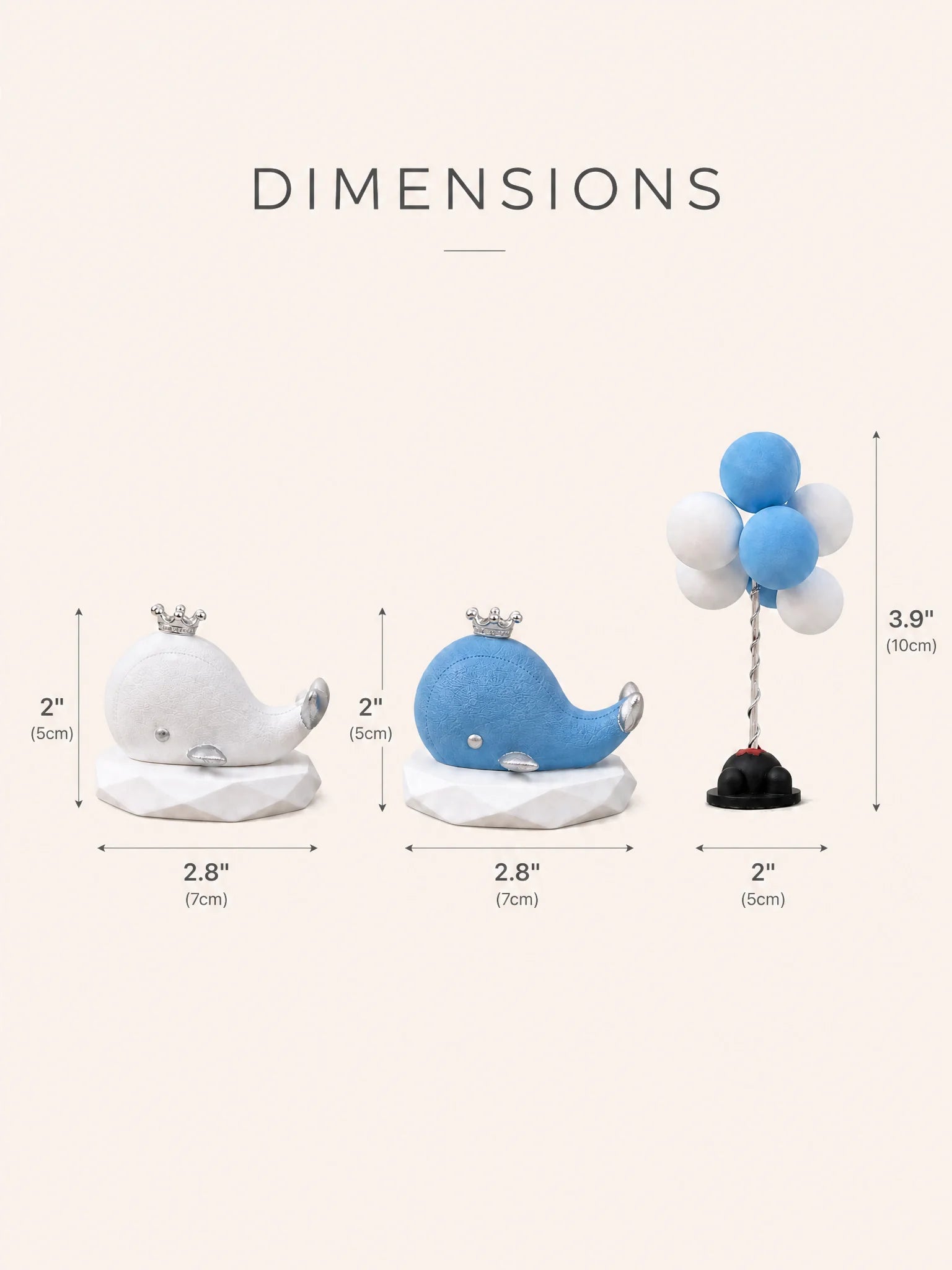 Whale diffuser exact dimensions in inches for US market