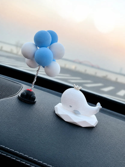 White whale and balloon 2-piece gypsum diffuser set